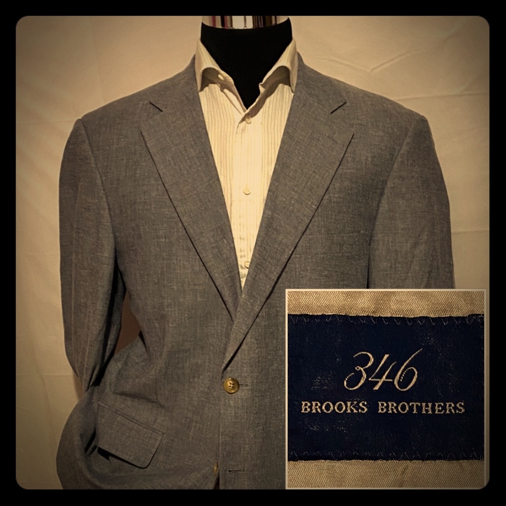 Brooks Brothers 346 Mens 100% Cotton Blazer SZ 46R